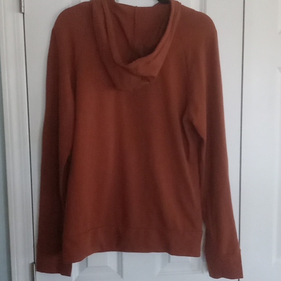 Men's Rust Hooded Sweater - Classic Pullover - Picture 3 of 4